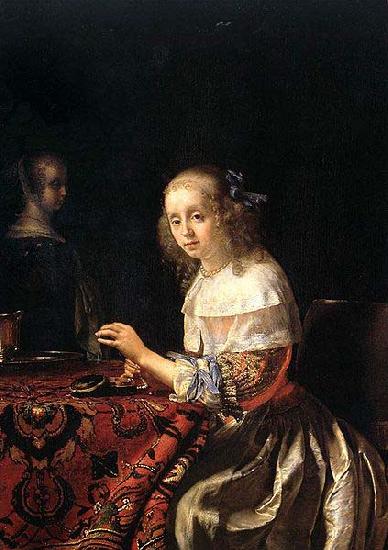 Frans van Mieris The Lacemaker oil painting picture